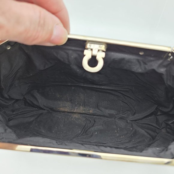 Salvatore Ferragamo White Leather Clutch (see pics) - Picture 7 of 11